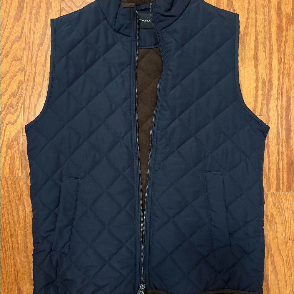 Navy Blue Tahari Men's Quilted Vest